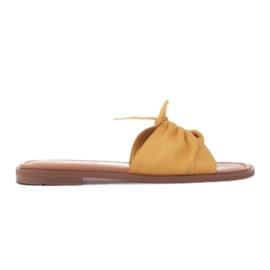 Marco Shoes Chanclas con lazos amarillo