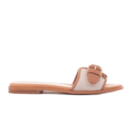 Marco Shoes chanclas Fibbia beige
