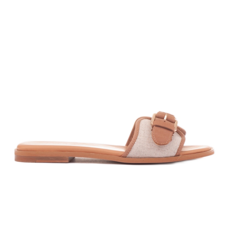 Marco Shoes chanclas Fibbia beige