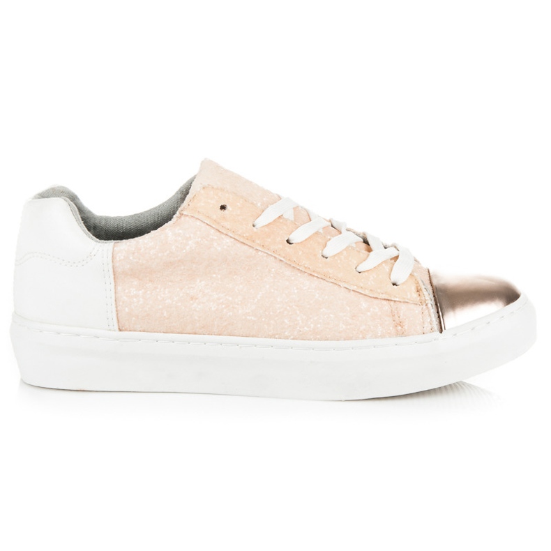 Kylie Deportivas con cordones y purpurina marrón