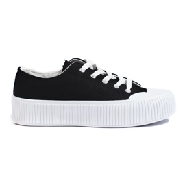 Deportivas plataforma mujer negras negro