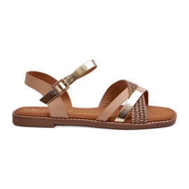 Sandalias de Mujer Realizadas en Piel Ecológica Sergio Leone SK085H Dorado
