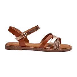 Sandalias Mujer Realizadas en Piel Ecológica Sergio Leone SK085H Marrón
