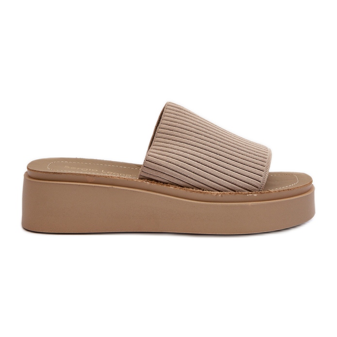 Sergio Leone SK083H Chanclas con Plataforma Mujer, Beige