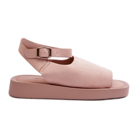 Sandalias Cómodas con Plataforma para Mujer, Rubio Rosa