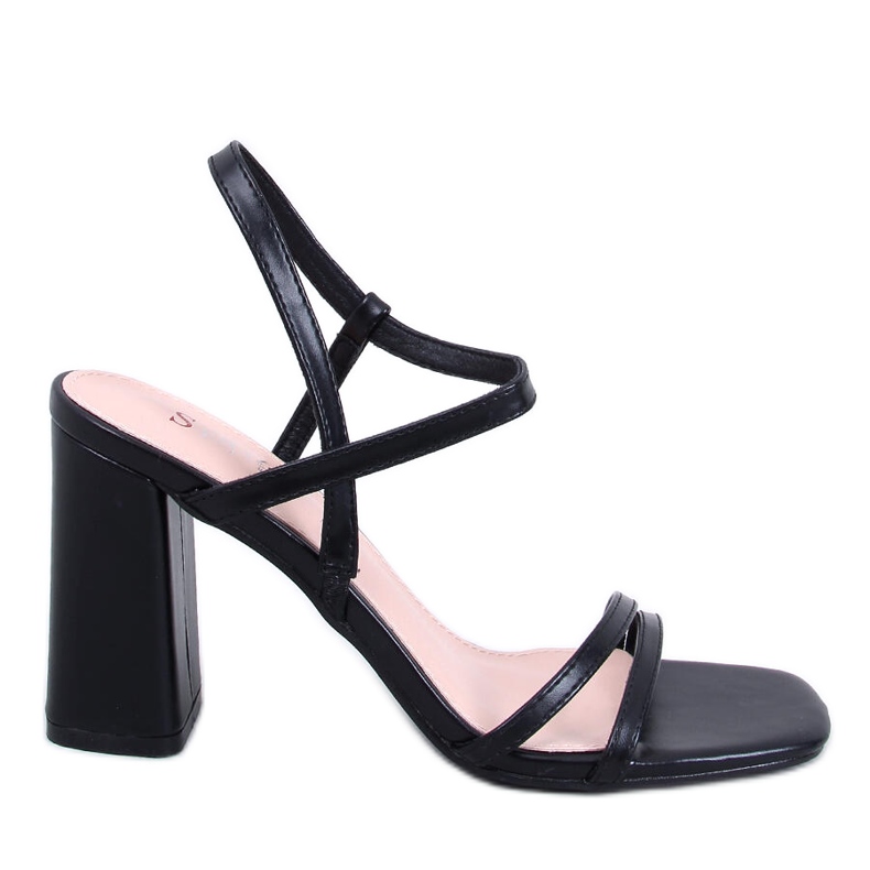 Borelli Sandalias negras con tacón estable negro