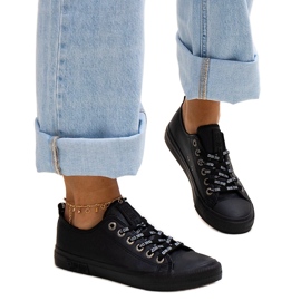 Deportivas negras de piel ecológica Big Star KK274106 negro