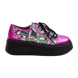 Deportivas Mujer Piel Con Plataforma Maciejka 06479-15 Fucsia rosa