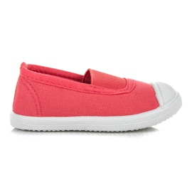 Zapatillas de niña para una banda elástica. multicolor rojo