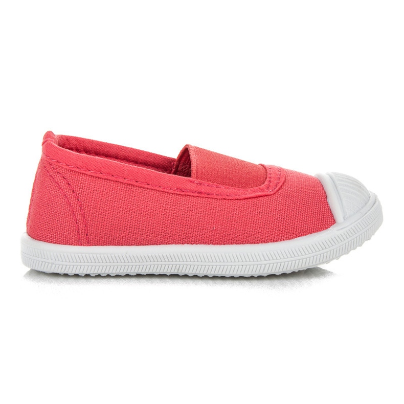 Zapatillas de niña para una banda elástica. multicolor rojo