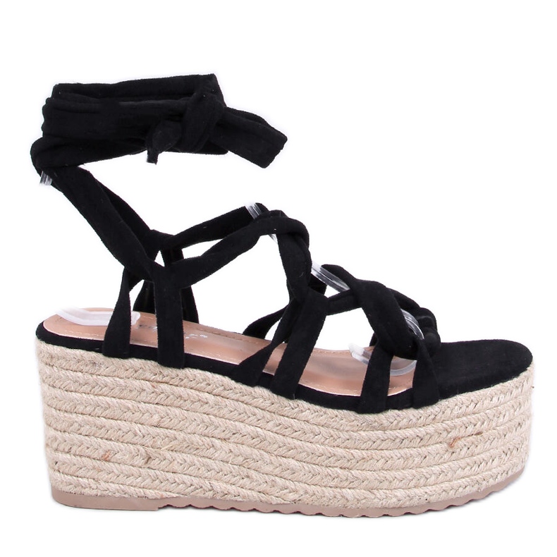 Alpargatas con plataforma de Manon Black negro