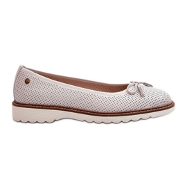 Bailarinas de Mujer Caladas en Piel Natural Maciejka P6509-11 Blanco