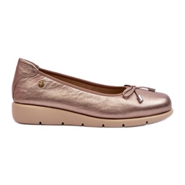 Bailarinas Elegantes de Mujer Fabricadas en Piel Natural Maciejka P6504-25 Dorado