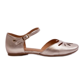 Sandalias de mujer de piel Maciejka 06641-25 Dorado
