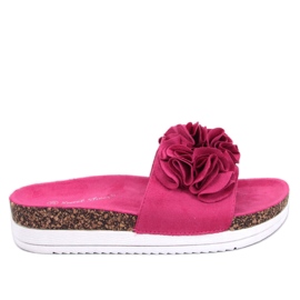 Pantuflas Rizzo Flor Melocotón Fucsia rosado