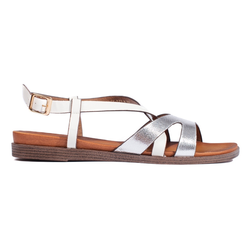 Sandalias planas de mujer blancas de Sergio Leone blanco