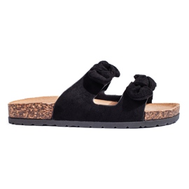 Chanclas clásicas de corcho para mujer en color negro. Chanclas clásicas de corcho para mujer en color negro.