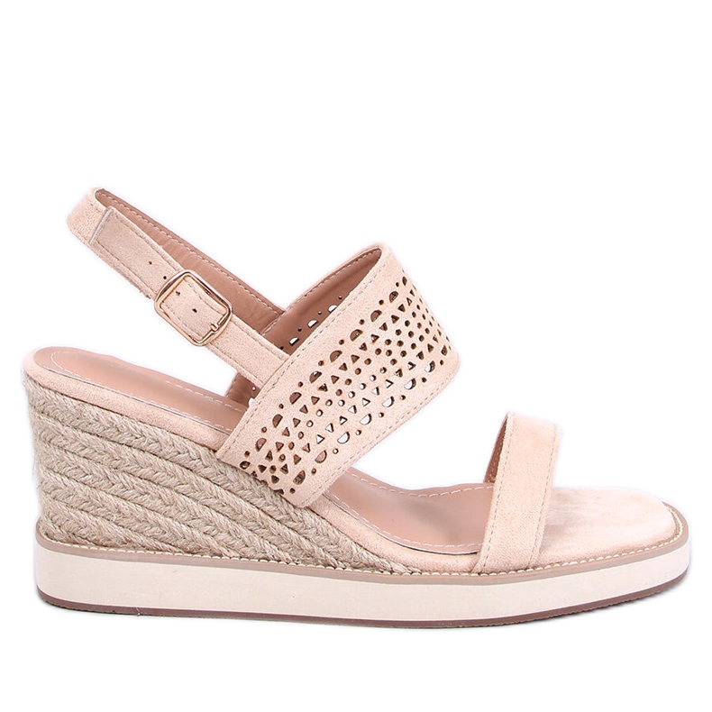 Debeve Sandalias alpargatas con cuña beige