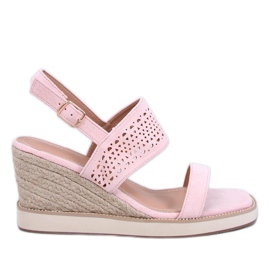 Debeve Sandalias alpargatas con cuña rosa
