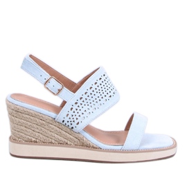 Debeve Sandalias cuña alpargata azul Debeve Sandalias cuña alpargata azul