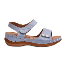 Evento Sandalias Cómodas Mujer Velcro Azul Iphiope