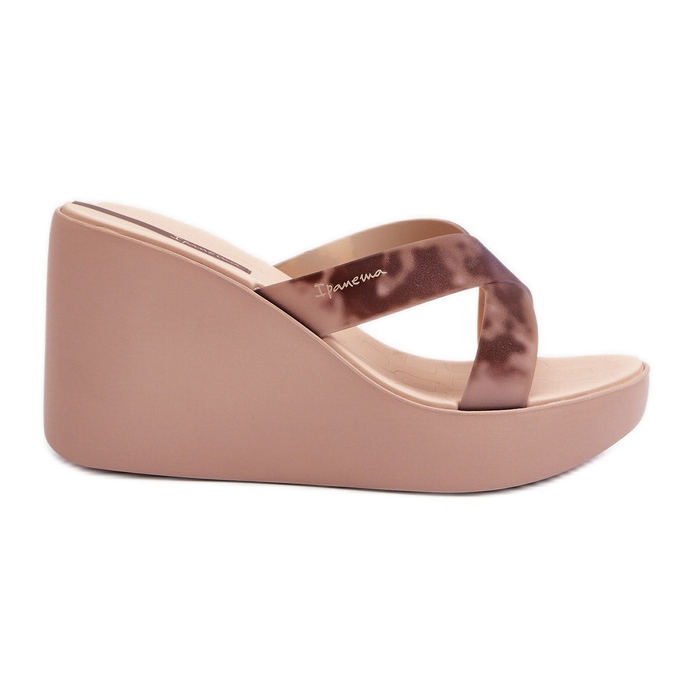 Chanclas con cuña para mujer 83520 Ipanema High Fashion Slide Fem Beige