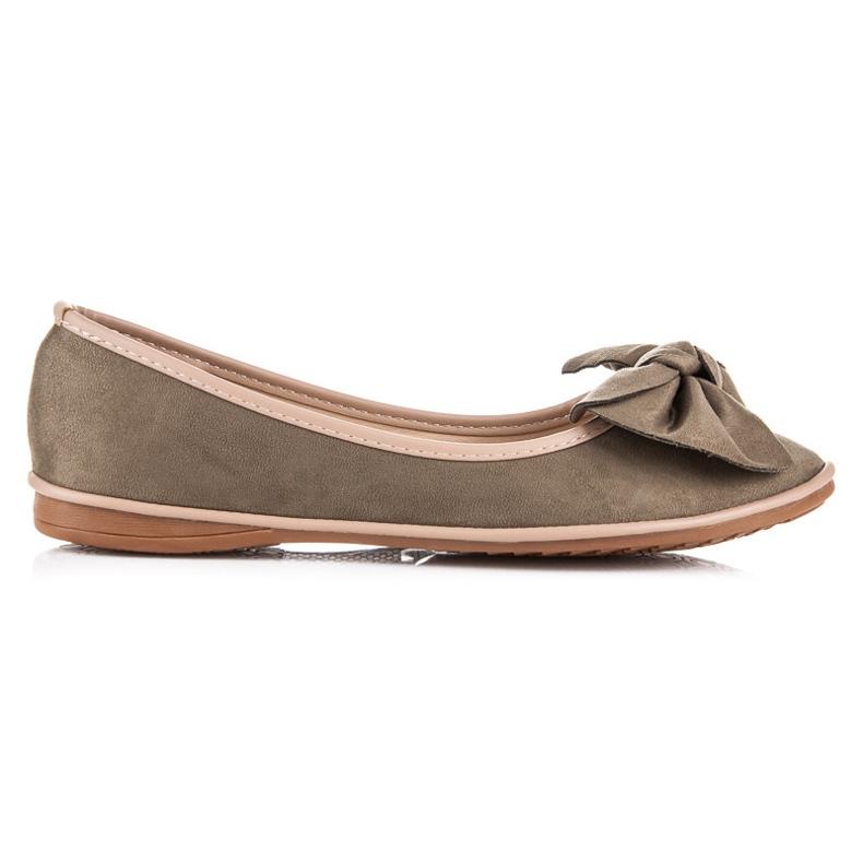 Ideal Shoes Bailarinas ante verde