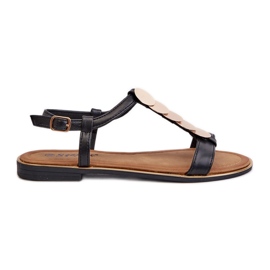 Sandalias Planas de Mujer Confeccionadas en Piel Ecológica Negro Jeritellia Sandalias Planas de Mujer Confeccionadas en Piel Ecológica Negro Jeritellia