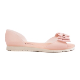 Bailarinas de mujer de goma con lazo, Georia rosa claro