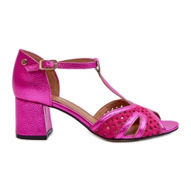 Sandalias Mujer Piel Con Tacón Alto Maciejka 06551-15 Fucsia rosa