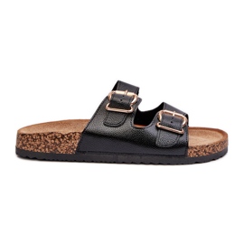 Chanclas de Mujer Fronila Negras con Hebillas negro