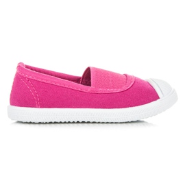 Zapatillas de niña para una banda elástica. rosado