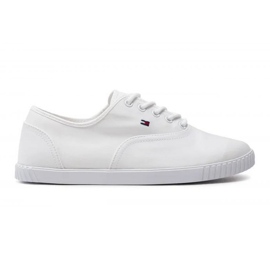 Tommy Hilfiger Zapatillas de lona con cordones W FW0FW07805YBS blanco