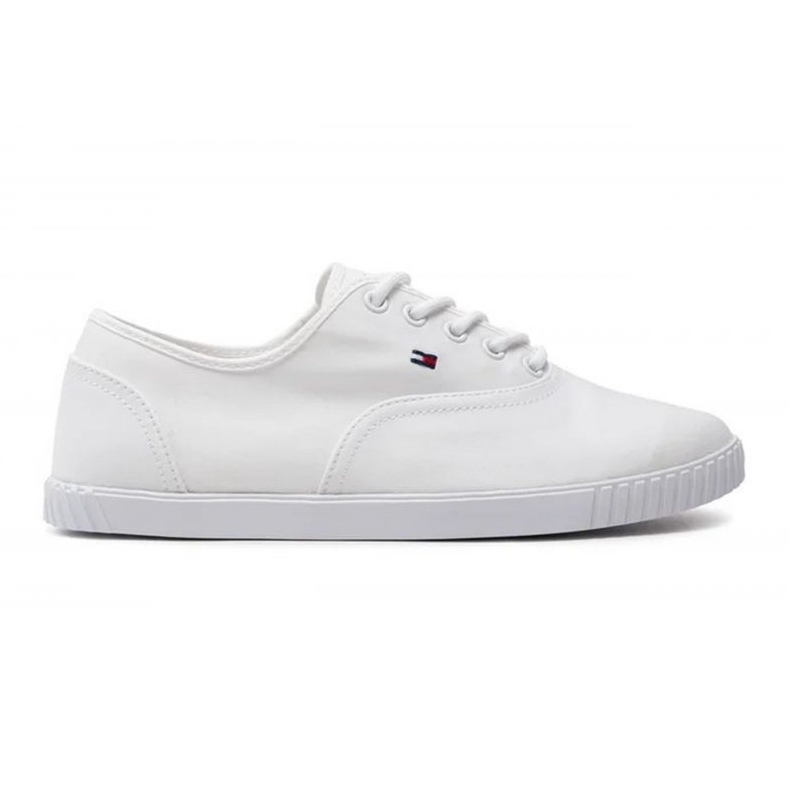 Tommy Hilfiger Zapatillas de lona con cordones W FW0FW07805YBS blanco Tommy Hilfiger Zapatillas de lona con cordones W FW0FW07805YBS blanco