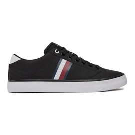 Zapatillas Tommy Hilfiger Hi Vulc Low Stripes Mesh M FM0FM04946BDS negro