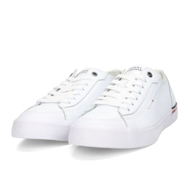 Tommy Hilfiger Corporate Vulc Leather M Zapatos FM0FM04953YBS blanco