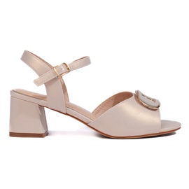 Sandalias de mujer color crema de Sergio Leone beige