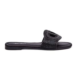 Chanclas de tacón plano de mujer Dimrose negro