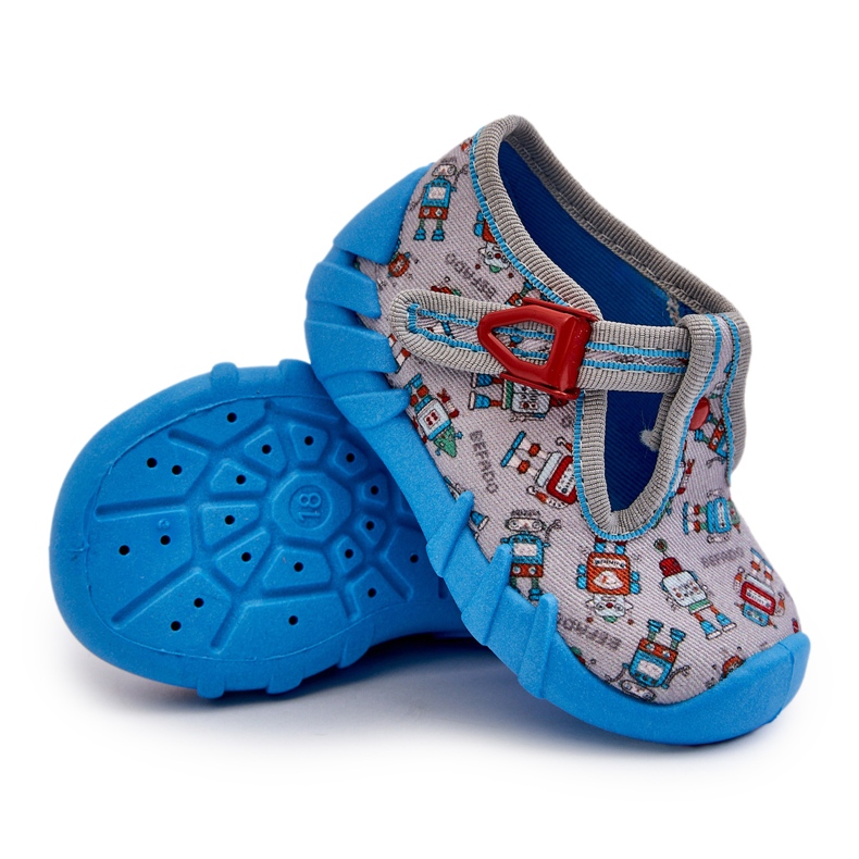Pantuflas Infantiles Cómodas BEFADO 110N483 Azul-Gris