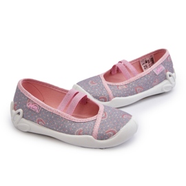 Bailarina Befado Estampada 116X328 Gris y Rosa rosado