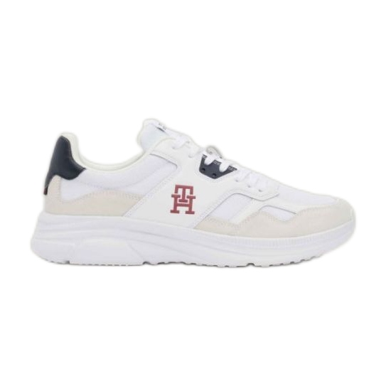 Tommy Hilfiger Modern Runner Mix zapatos FM0FM04937YBS blanco Tommy Hilfiger Modern Runner Mix zapatos FM0FM04937YBS blanco