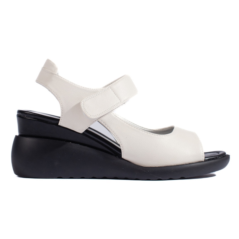 Cómodas sandalias cuña blancas de Sergio Leone blanco