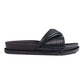 Chanclas planas de mujer negras negro