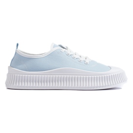Zapatillas de mujer azules.
