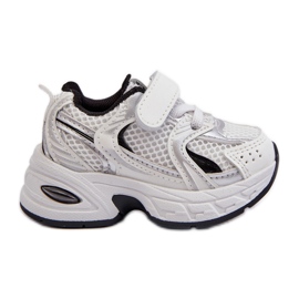 Zapatillas Deportivas Infantiles con Velcro Efona Blanca y Negra blanco