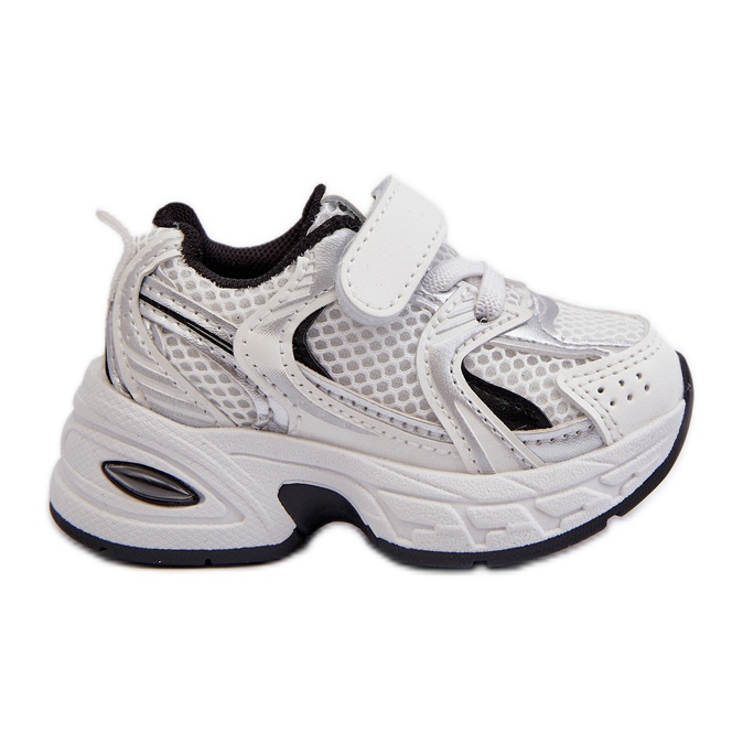 Zapatillas Deportivas Infantiles con Velcro Efona Blanca y Negra blanco