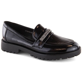 Zapatos lacados con circonitas Filippo W PAW545, negro