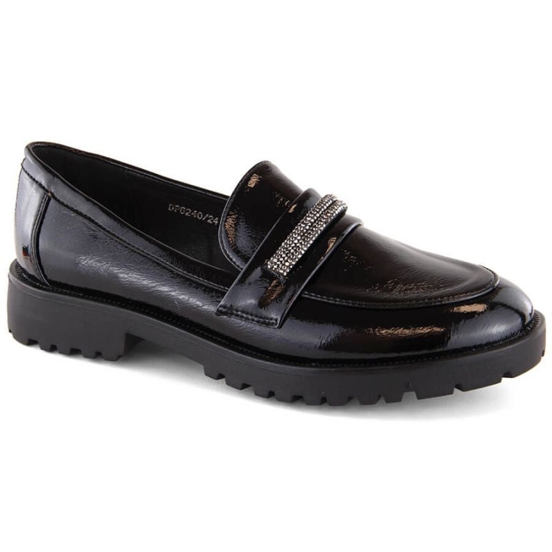 Zapatos lacados con circonitas Filippo W PAW545, negro