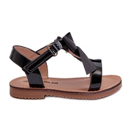 Sandalias infantiles charol con lazo velcro, Negro Joratia Sandalias infantiles charol con lazo velcro, Negro Joratia