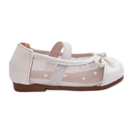 Bailarinas infantiles con lazo, blanco Jellema